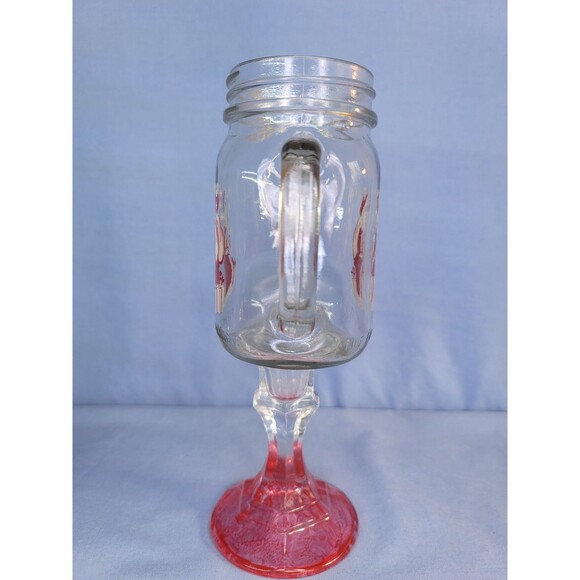 Santa Claus Country Wine Glass Christmas Mason Jar 16 oz - Picture 2 of 8